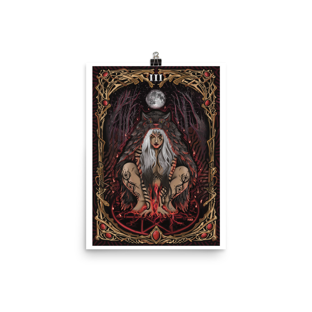 The Bleeding She-Wolf Art Print - Image 2