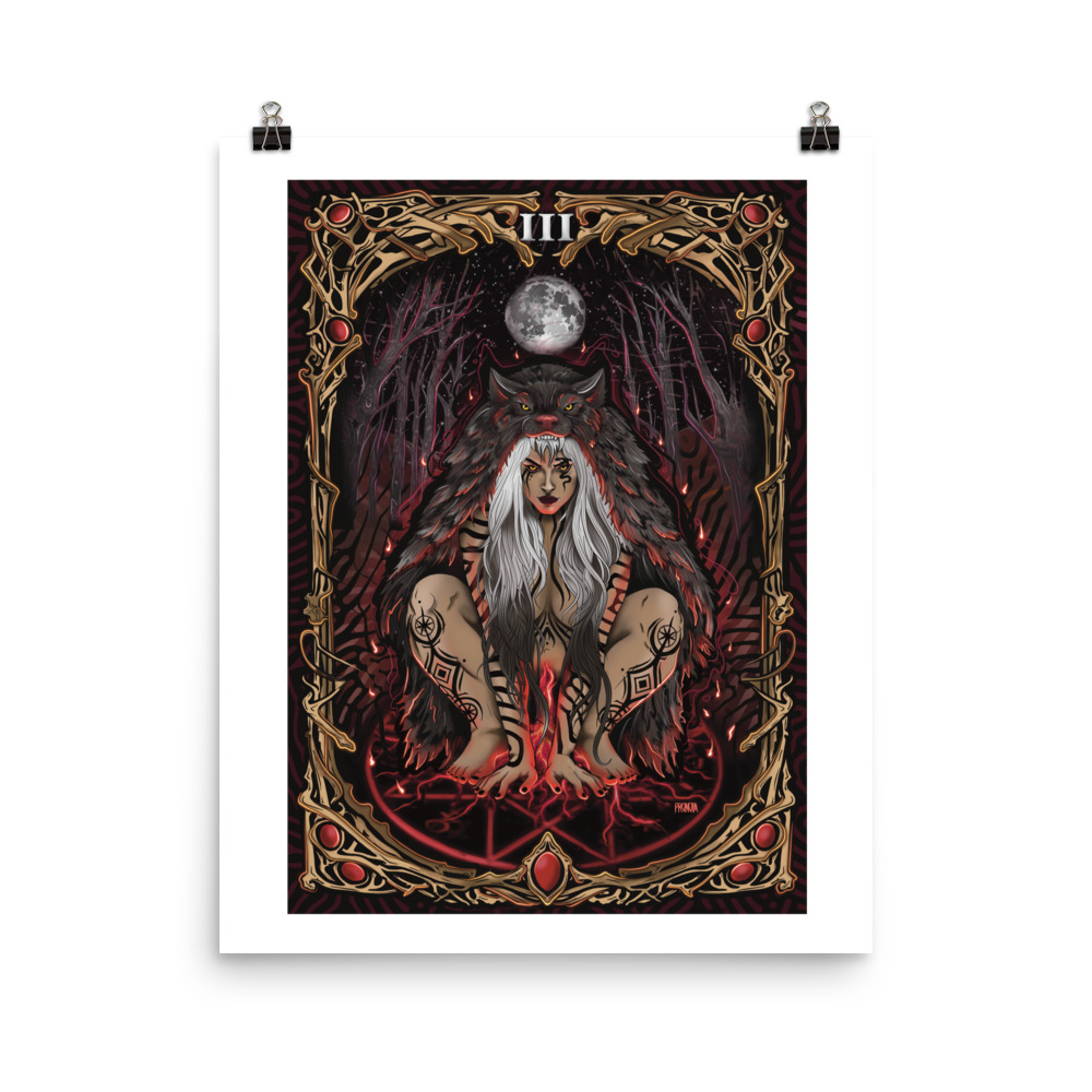 The Bleeding She-Wolf Art Print - Image 3
