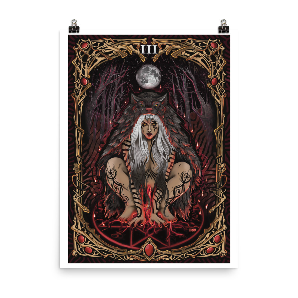 The Bleeding She-Wolf Art Print - Image 4