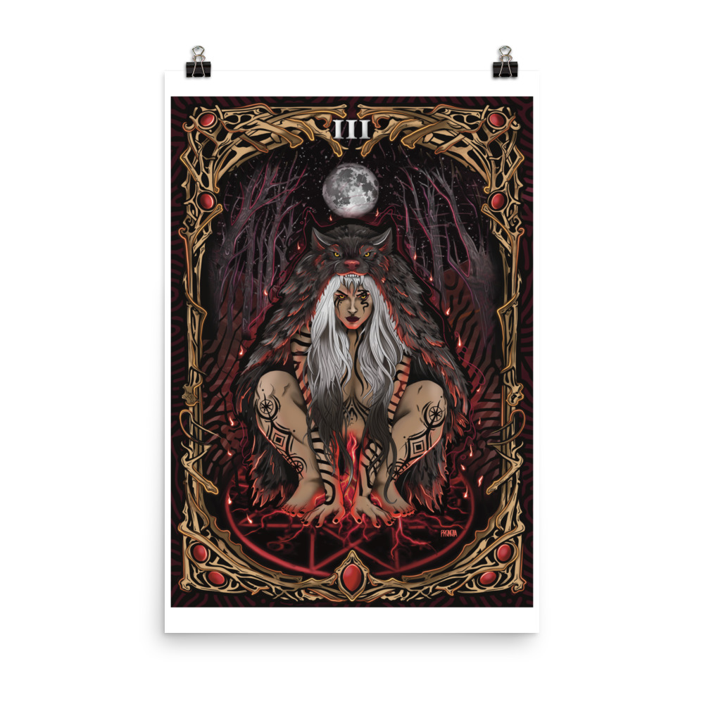 The Bleeding She-Wolf Art Print